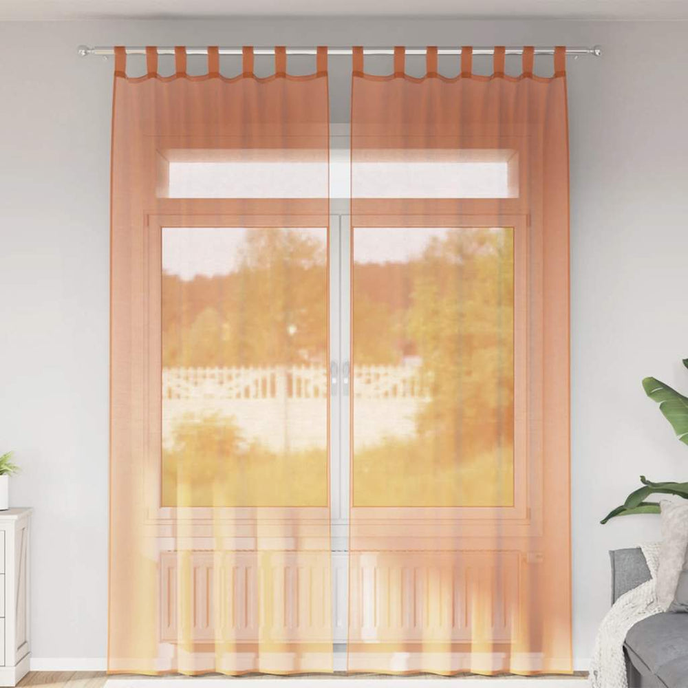 Voile Vorhänge Terrakotta 140x260 cm 2er-Set