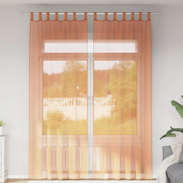 Voile Vorhänge Terrakotta 140x260 cm 2er-Set