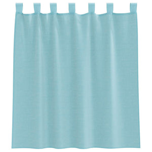 Türkise Voile-Vorhänge mit Schlaufen, 140x140 cm, 2er-Set