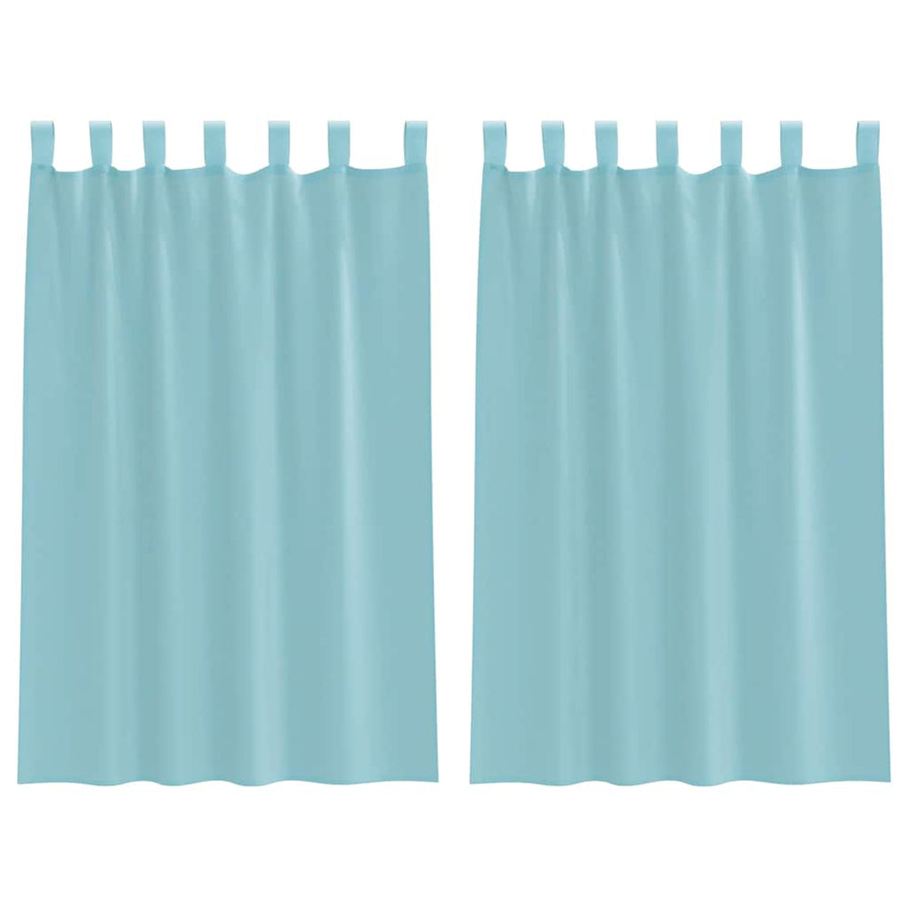 Türkis Voile Vorhänge mit Schlaufen 140x175 cm, 2er-Set