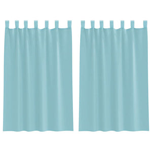 Türkis Voile Vorhänge mit Schlaufen 140x175 cm, 2er-Set
