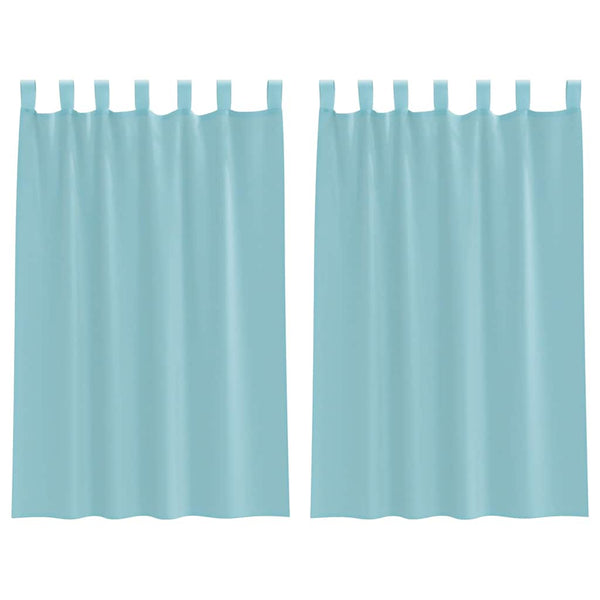 Türkis Voile Vorhänge mit Schlaufen 140x175 cm, 2er-Set