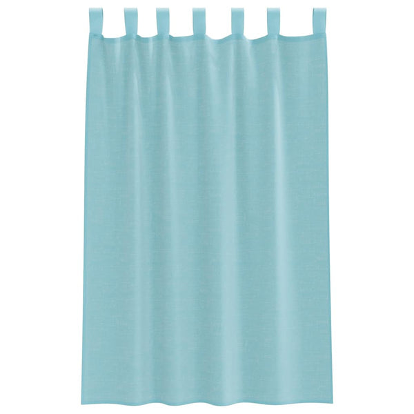 Türkis Voile Vorhänge mit Schlaufen 140x175 cm, 2er-Set