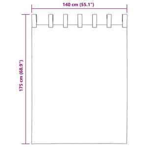 Türkis Voile Vorhänge mit Schlaufen 140x175 cm, 2er-Set