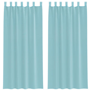 Türkis Voile Vorhänge mit Schlaufen 140x225 cm, 2er-Set