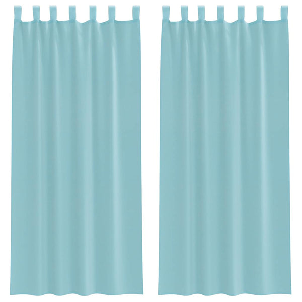 Türkis Voile Vorhänge mit Schlaufen 140x225 cm, 2er-Set