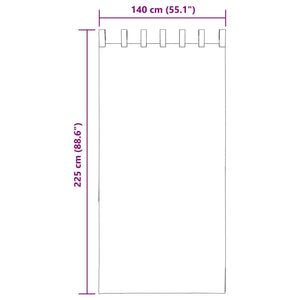 Türkis Voile Vorhänge mit Schlaufen 140x225 cm, 2er-Set