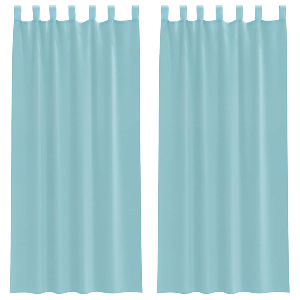 Türkise Voile Vorhänge mit Schlaufen 140x245cm, 2er-Set