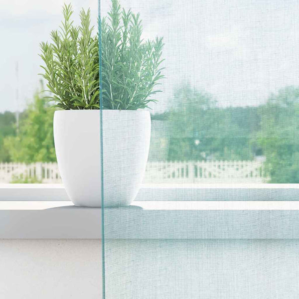 Türkise Voile Vorhänge mit Schlaufen 140x245cm, 2er-Set