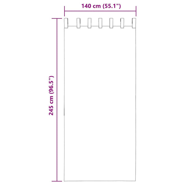 Türkise Voile Vorhänge mit Schlaufen 140x245cm, 2er-Set