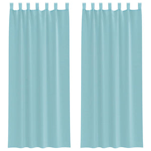 Türkise Voile-Vorhänge mit Schlaufen, 2er-Set