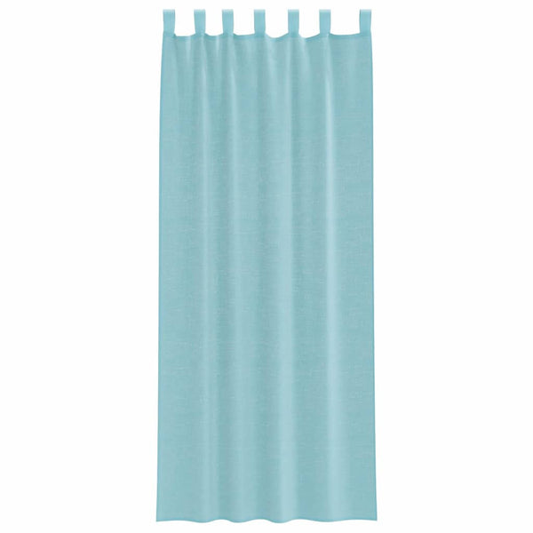 Türkise Voile-Vorhänge mit Schlaufen, 2er-Set