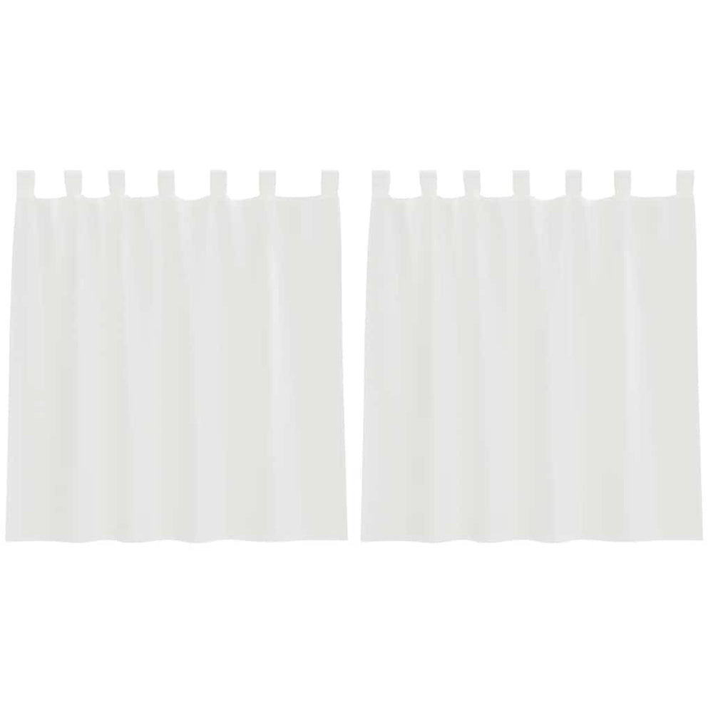 Weiße Voile Vorhänge mit Schlaufen 140x140 cm, 2er-Set
