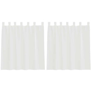 Weiße Voile Vorhänge mit Schlaufen 140x140 cm, 2er-Set