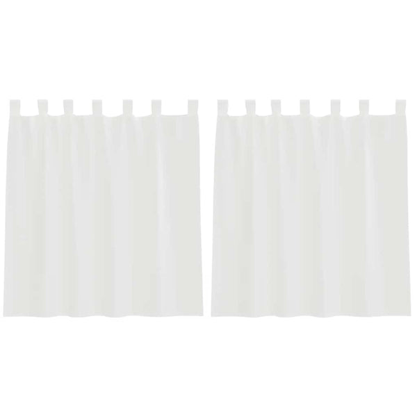 Weiße Voile Vorhänge mit Schlaufen 140x140 cm, 2er-Set