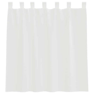 Weiße Voile Vorhänge mit Schlaufen 140x140 cm, 2er-Set