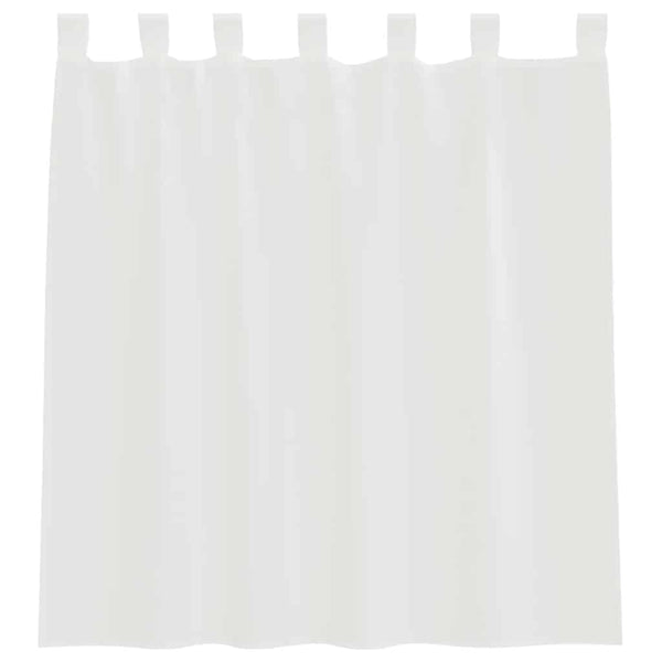 Weiße Voile Vorhänge mit Schlaufen 140x140 cm, 2er-Set
