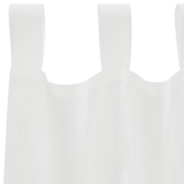 Weiße Voile Vorhänge mit Schlaufen 140x140 cm, 2er-Set