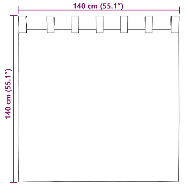 Weiße Voile Vorhänge mit Schlaufen 140x140 cm, 2er-Set