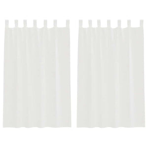 Weiße Voile-Vorhänge mit Schlaufen, 140x175 cm, 2er-Set