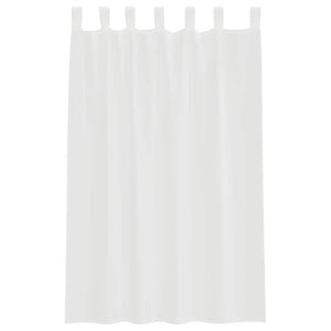 Weiße Voile-Vorhänge mit Schlaufen, 140x175 cm, 2er-Set