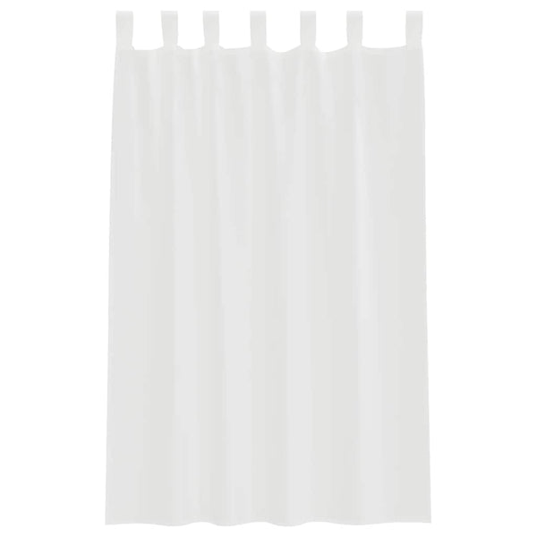 Weiße Voile-Vorhänge mit Schlaufen, 140x175 cm, 2er-Set