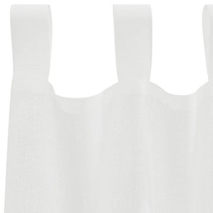 Weiße Voile-Vorhänge mit Schlaufen, 140x175 cm, 2er-Set