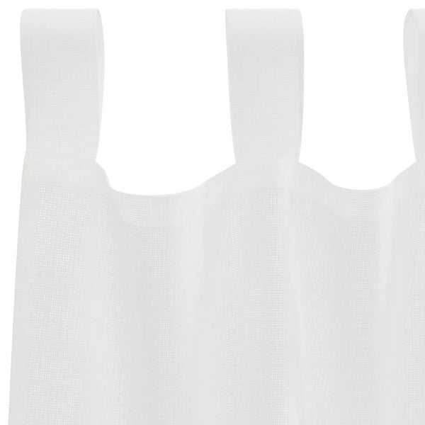Weiße Voile-Vorhänge mit Schlaufen, 140x175 cm, 2er-Set