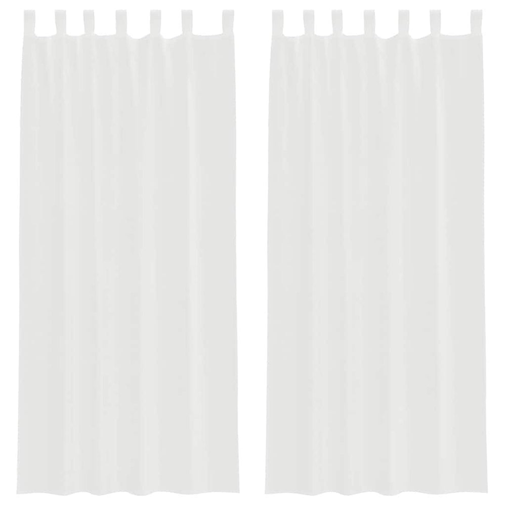 Weiße Voile Vorhänge mit Schlaufen 140x225 cm, 2er-Set