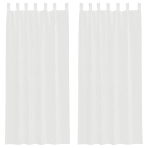 Weiße Voile Vorhänge mit Schlaufen 140x225 cm, 2er-Set
