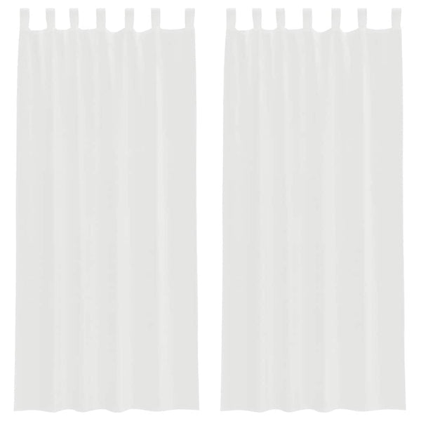 Weiße Voile Vorhänge mit Schlaufen 140x225 cm, 2er-Set