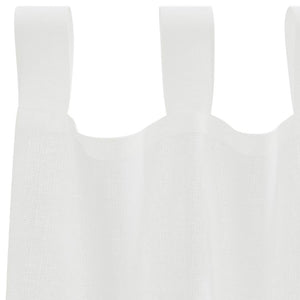 Weiße Voile Vorhänge mit Schlaufen 140x225 cm, 2er-Set