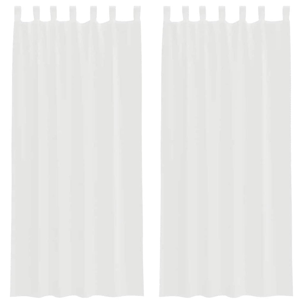 Weiße Voile-Vorhänge mit Schlaufen 140x245 cm, 2er-Set