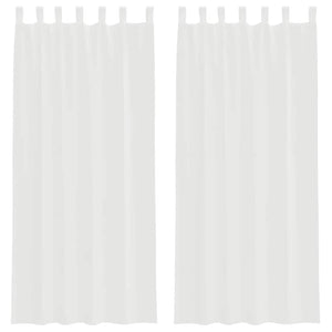 Weiße Voile-Vorhänge mit Schlaufen 140x245 cm, 2er-Set