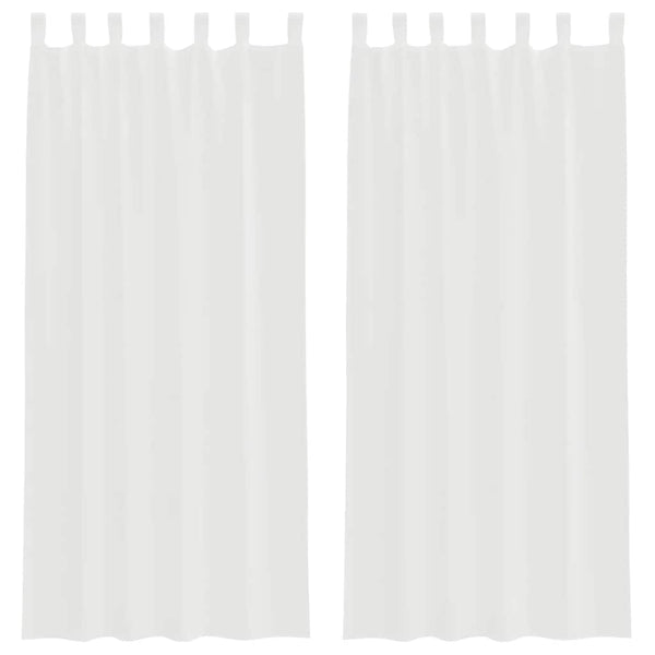 Weiße Voile-Vorhänge mit Schlaufen 140x245 cm, 2er-Set