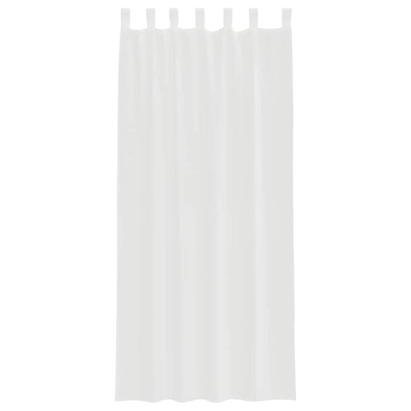 Weiße Voile-Vorhänge mit Schlaufen 140x245 cm, 2er-Set