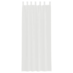 Weiße Voile Vorhänge mit Schlaufen, 140x260 cm, 2er-Set