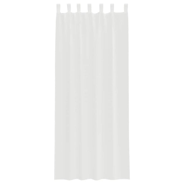 Weiße Voile Vorhänge mit Schlaufen, 140x260 cm, 2er-Set