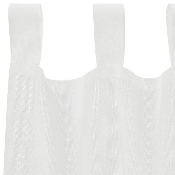 Weiße Voile Vorhänge mit Schlaufen, 140x260 cm, 2er-Set