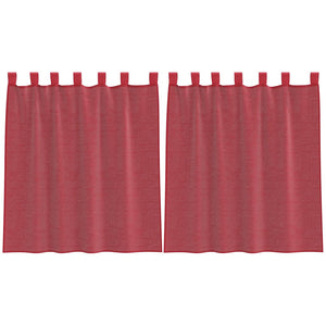 Weinrote Voile Vorhänge mit Schlaufen 140x140 cm, 2er-Set