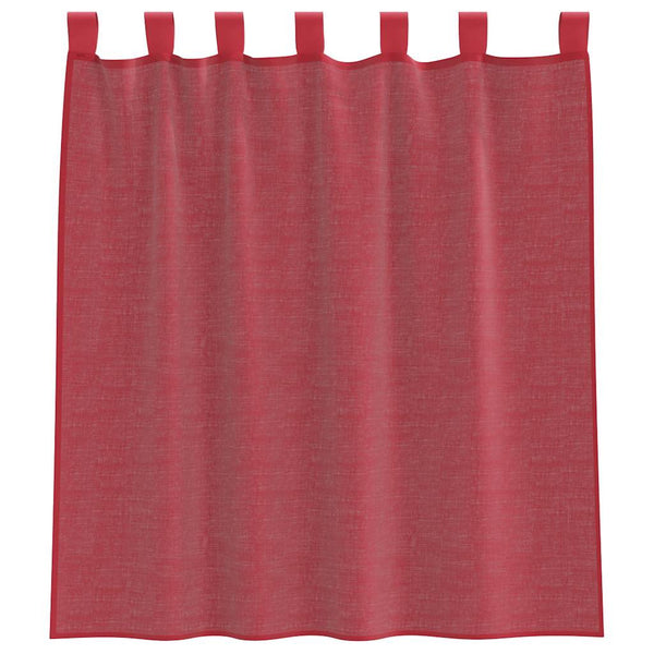 Weinrote Voile Vorhänge mit Schlaufen 140x140 cm, 2er-Set