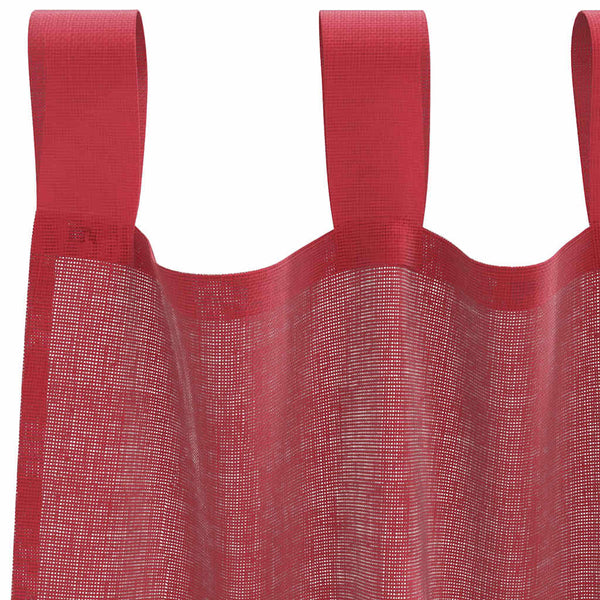 Weinrote Voile Vorhänge mit Schlaufen 140x140 cm, 2er-Set
