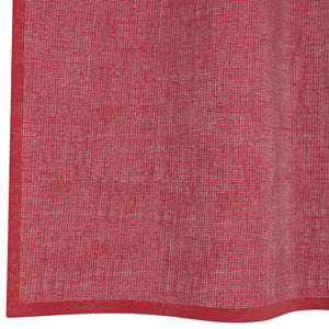 Weinrote Voile Vorhänge mit Schlaufen, 2er-Set