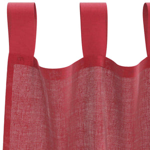 Weinrote Voile Vorhänge mit Schlaufen, 2 Stk. 140x245 cm
