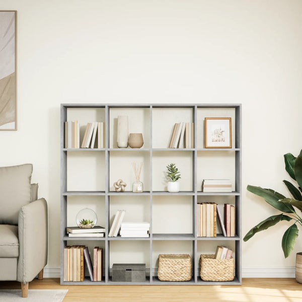 Betongraues Bücherregal, 137,5 cm