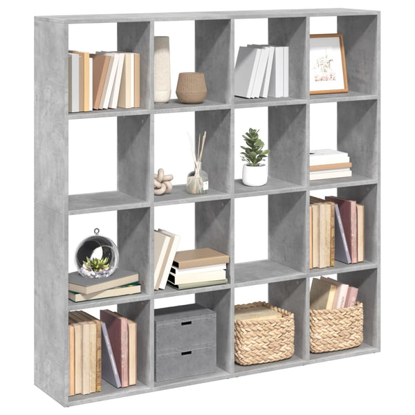 Betongraues Bücherregal, 137,5 cm
