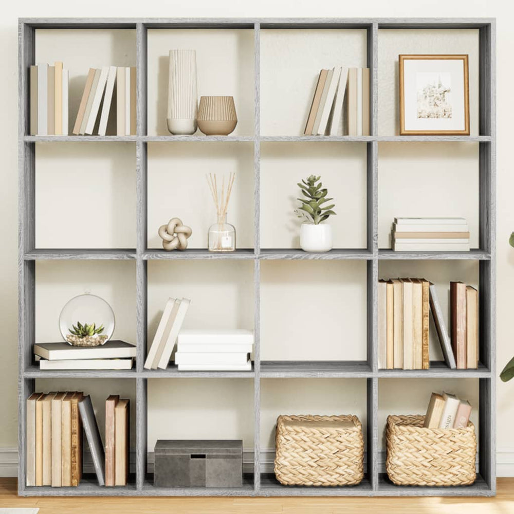Bücherregal Grau Sonoma 137,5 cm