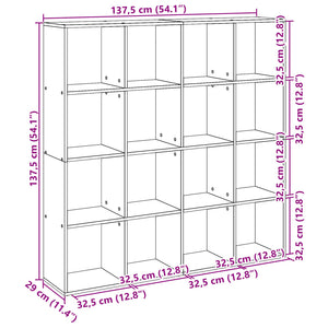 Bücherregal Altholz-Optik, 137,5cm
