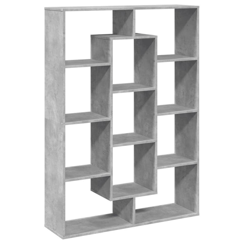 Betongraues Bücherregal 102x29x143 cm