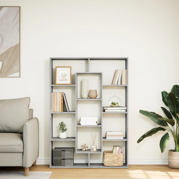 vidaXL Bibliothèque Gris Ciment 102x29x143 cm Aggloméré